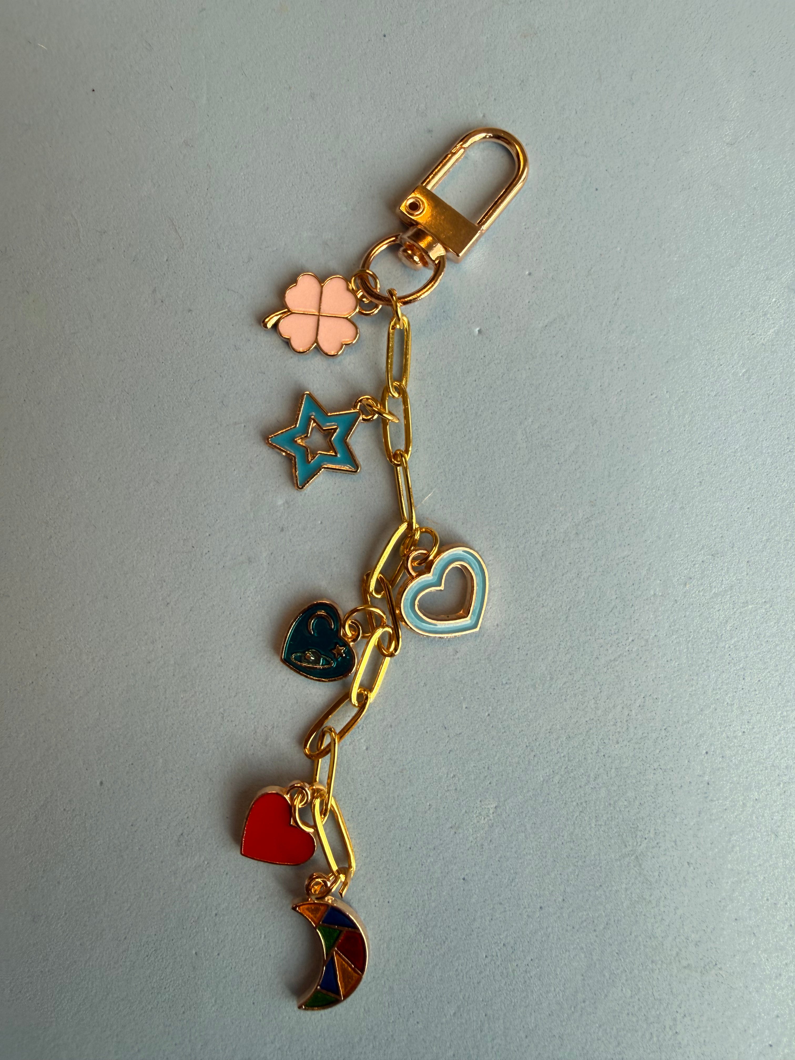 Rainbow Hearts Charm