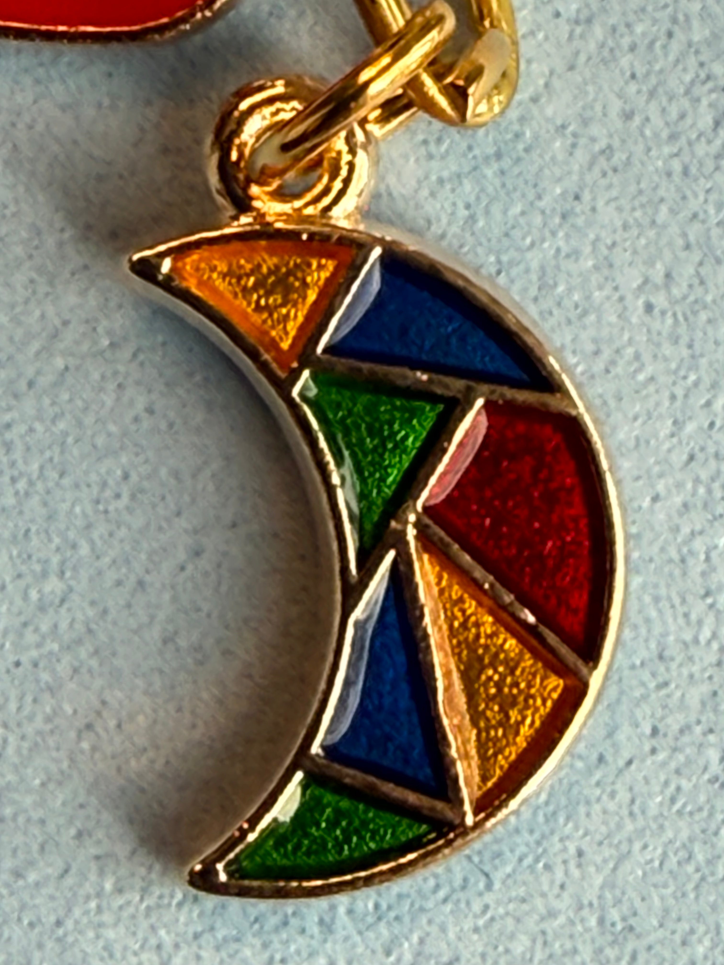 Rainbow Hearts Charm